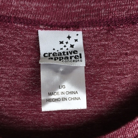 FSU Seminoles Top Long Sleeve Space Dye Stretchy Game Day Football Size Large - Picture 6 of 10